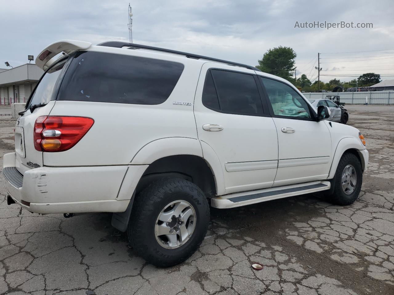 2002 Toyota Sequoia Limited White vin: 5TDBT48A22S109788