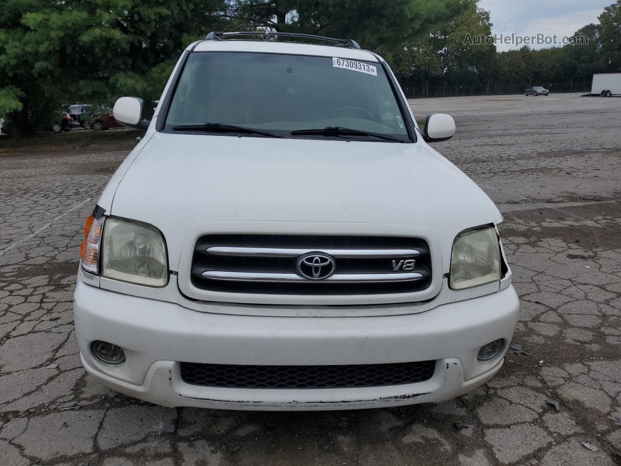 2002 Toyota Sequoia Limited White vin: 5TDBT48A22S109788