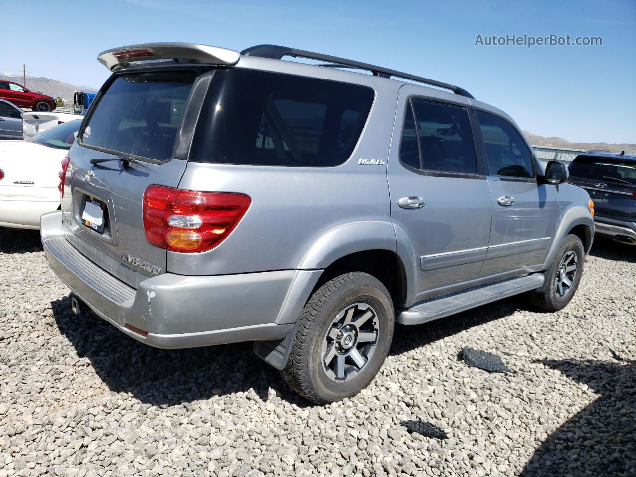 2002 Toyota Sequoia Limited Silver vin: 5TDBT48A32S069060