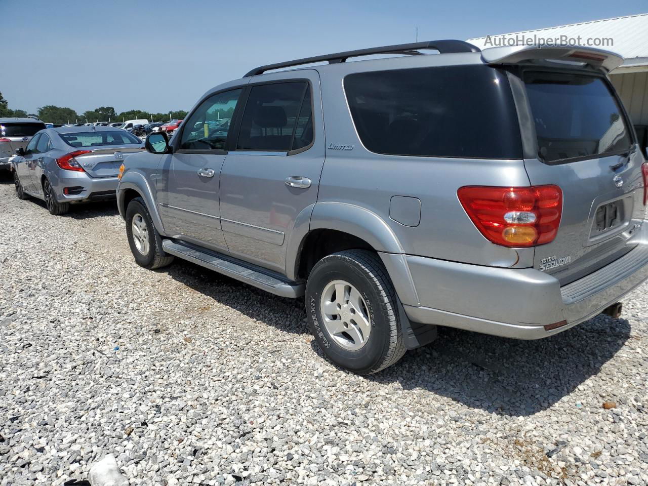 2002 Toyota Sequoia Limited Серебряный vin: 5TDBT48A32S087980