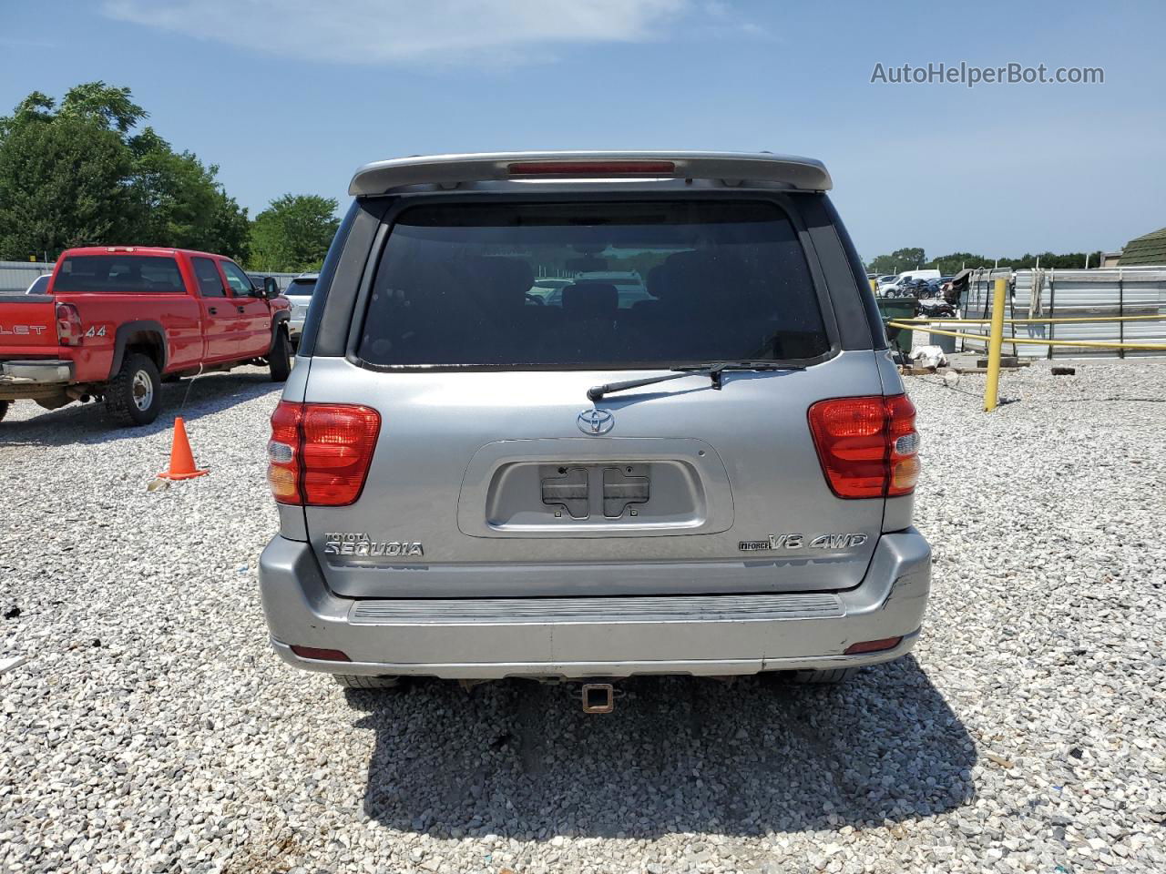 2002 Toyota Sequoia Limited Серебряный vin: 5TDBT48A32S087980