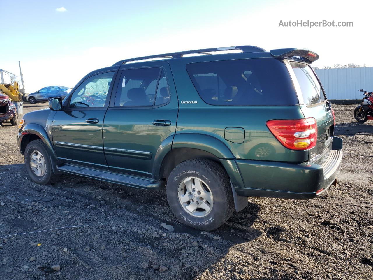 2002 Toyota Sequoia Limited Green vin: 5TDBT48A32S120766