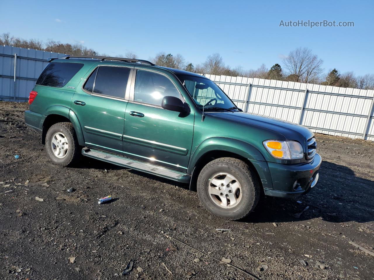 2002 Toyota Sequoia Limited Green vin: 5TDBT48A32S120766