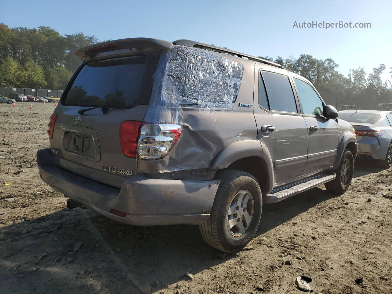 2002 Toyota Sequoia Limited Silver vin: 5TDBT48A32S135798