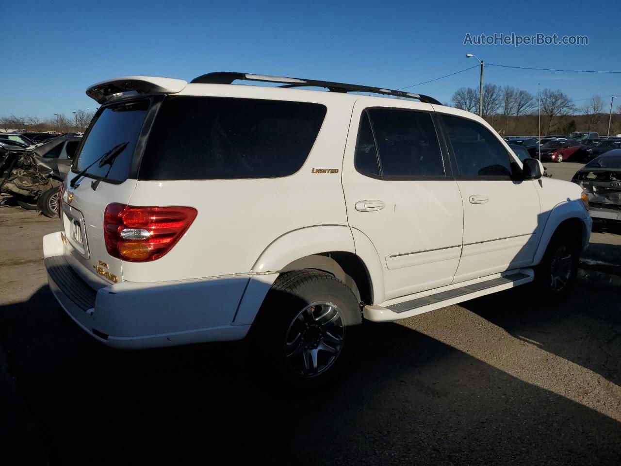 2002 Toyota Sequoia Limited White vin: 5TDBT48A42S063025