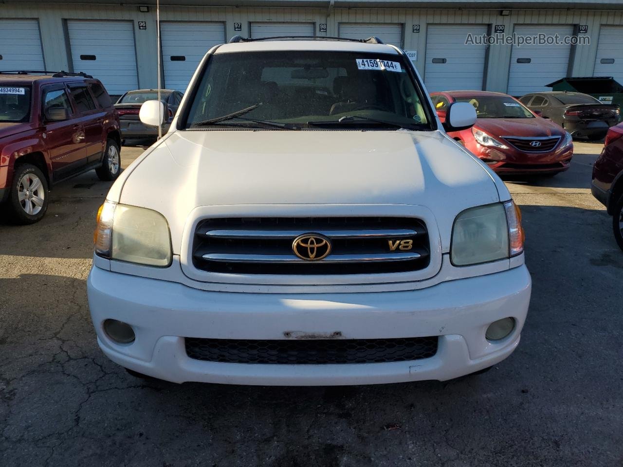 2002 Toyota Sequoia Limited White vin: 5TDBT48A42S063025