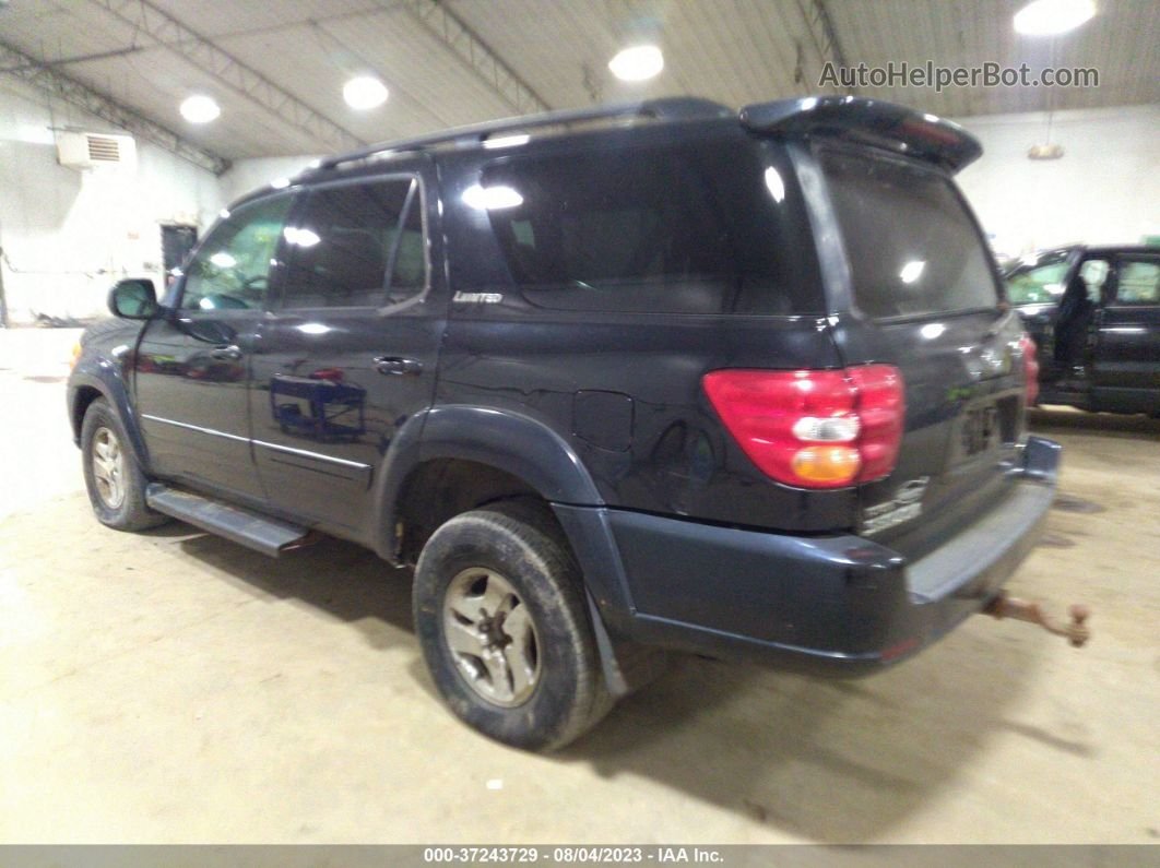 2002 Toyota Sequoia Limited Черный vin: 5TDBT48A42S074218