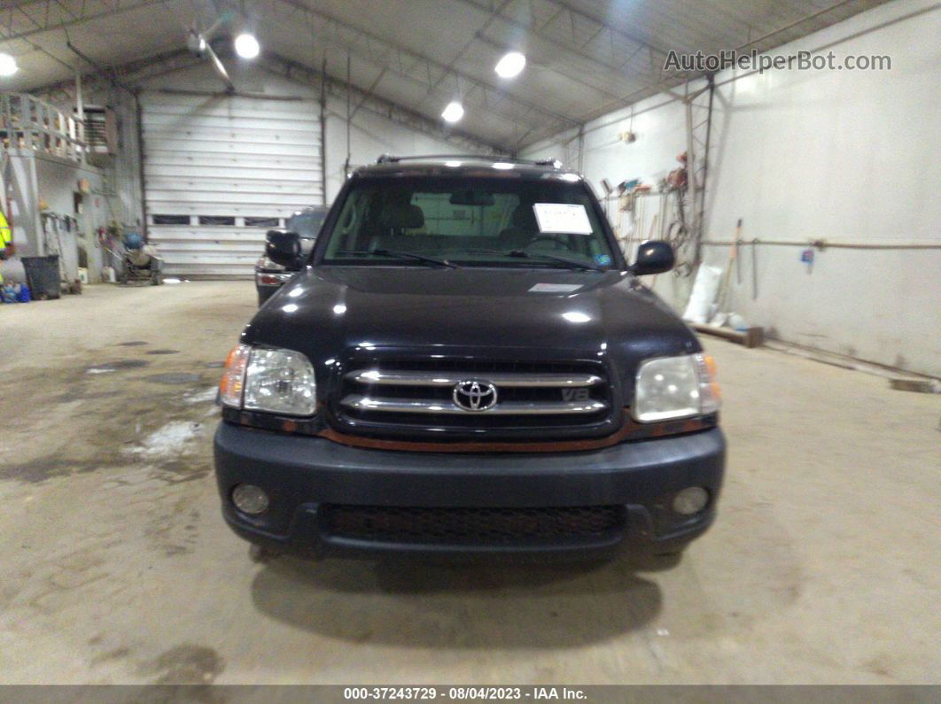 2002 Toyota Sequoia Limited Черный vin: 5TDBT48A42S074218