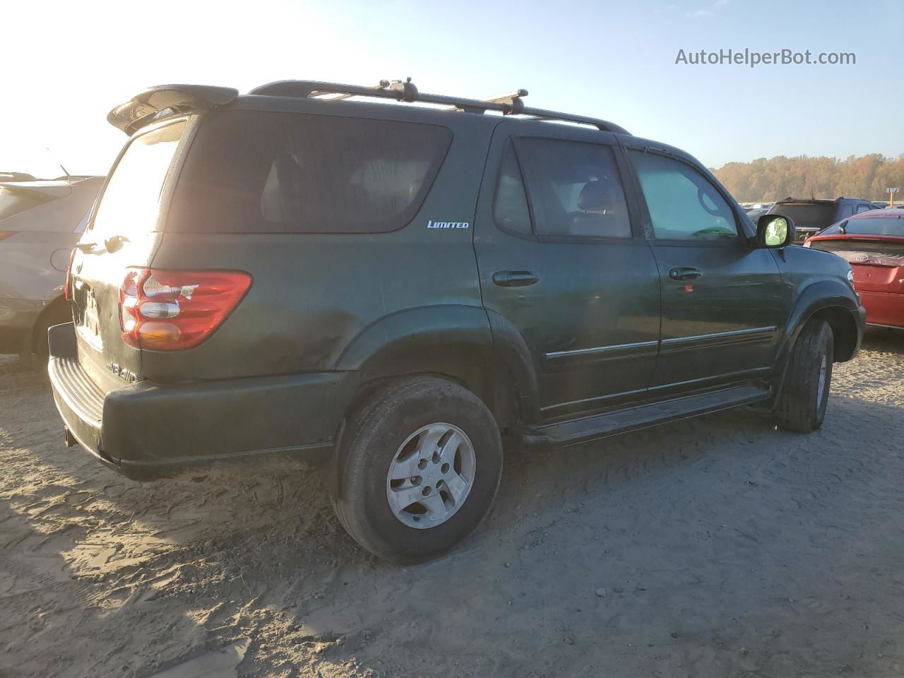 2002 Toyota Sequoia Limited Зеленый vin: 5TDBT48A42S099166