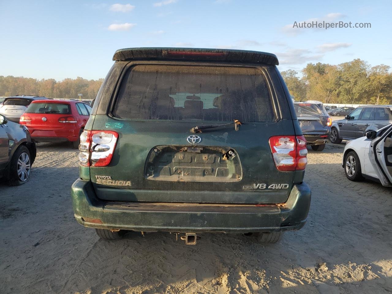 2002 Toyota Sequoia Limited Green vin: 5TDBT48A42S099166