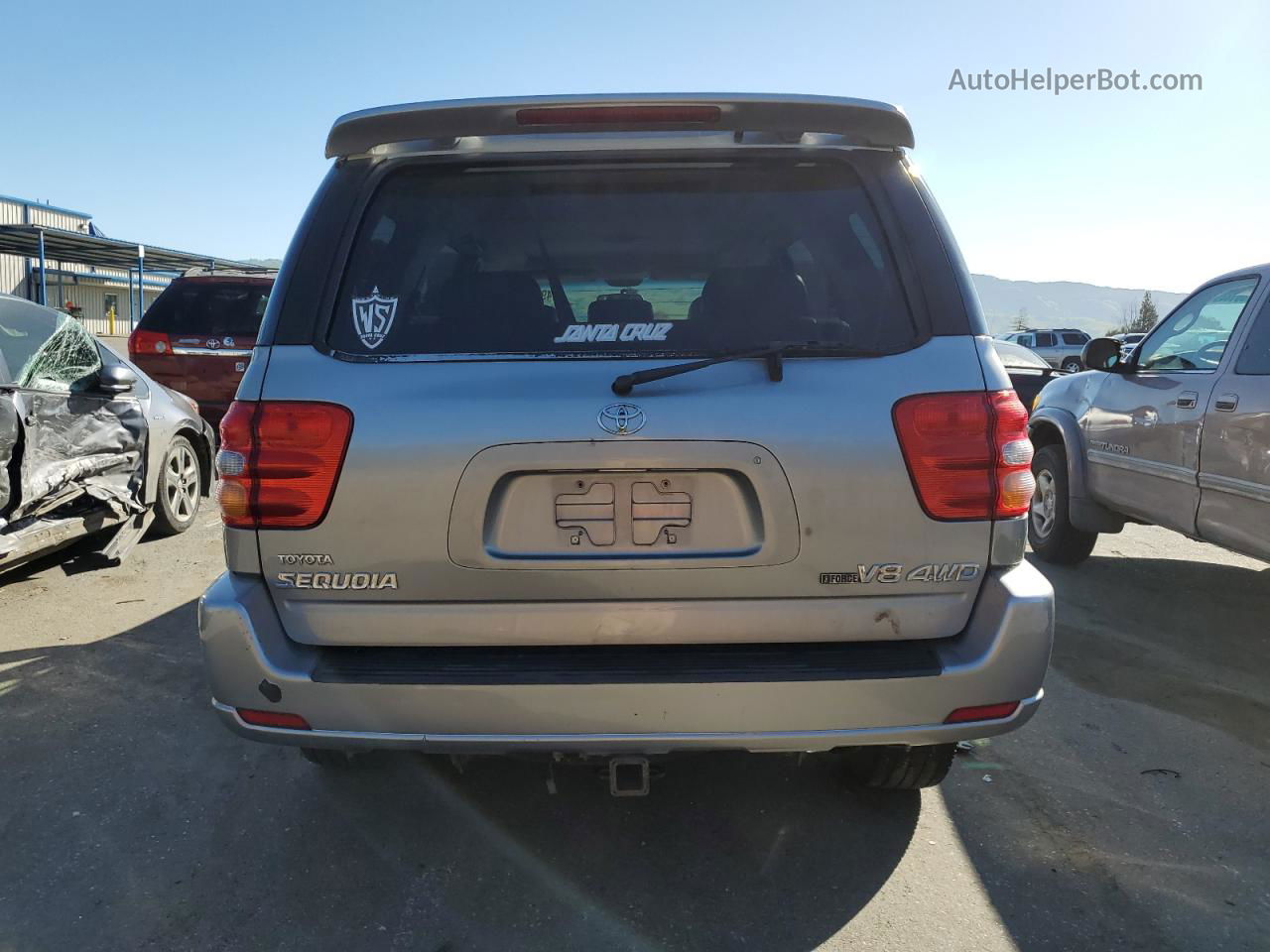 2002 Toyota Sequoia Limited Silver vin: 5TDBT48A42S106018