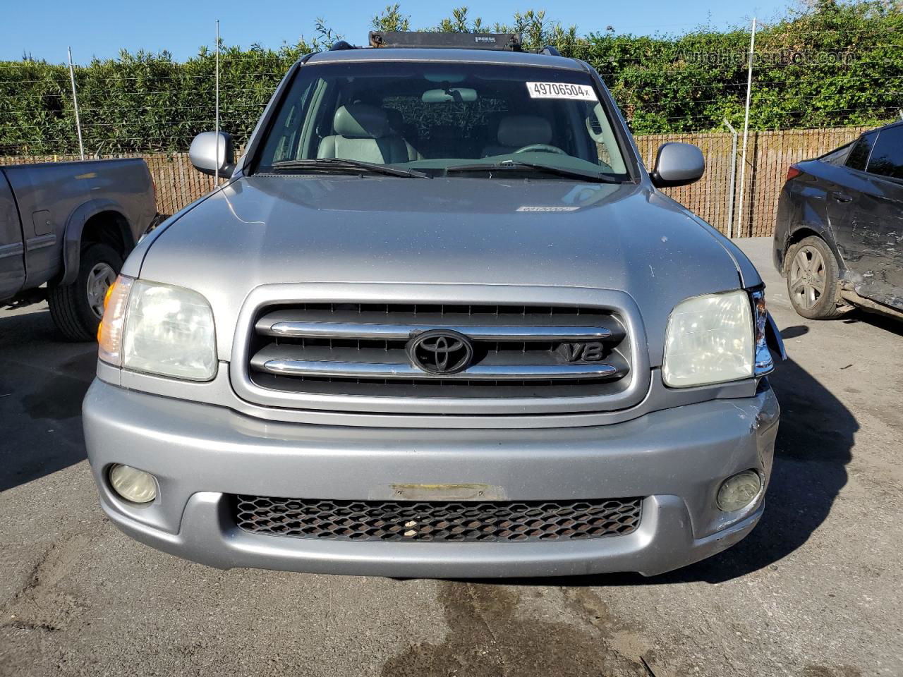 2002 Toyota Sequoia Limited Silver vin: 5TDBT48A42S106018