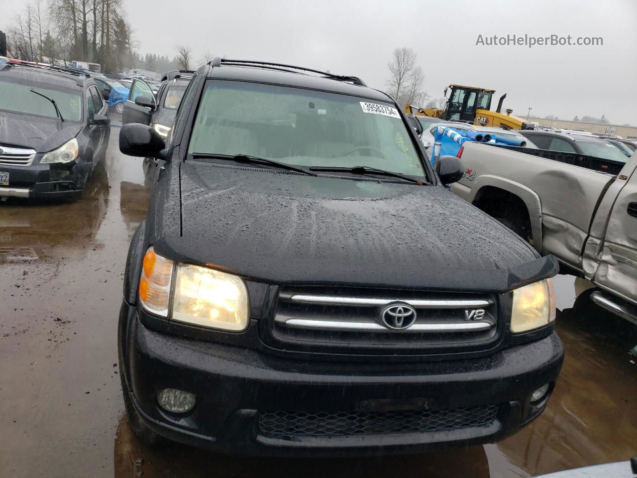 2002 Toyota Sequoia Limited Black vin: 5TDBT48A42S121859