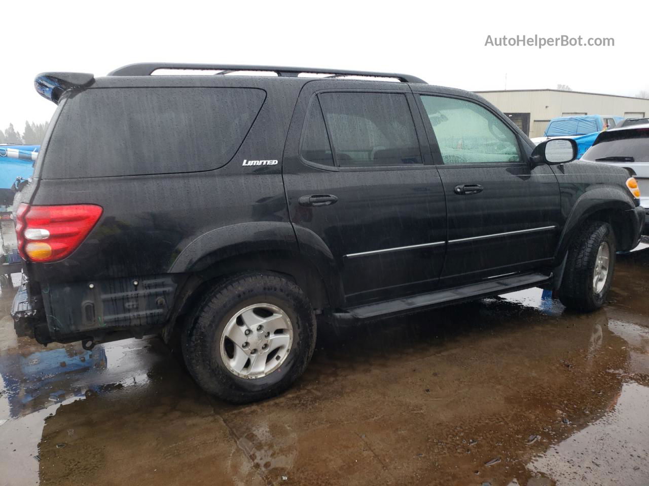 2002 Toyota Sequoia Limited Black vin: 5TDBT48A42S121859