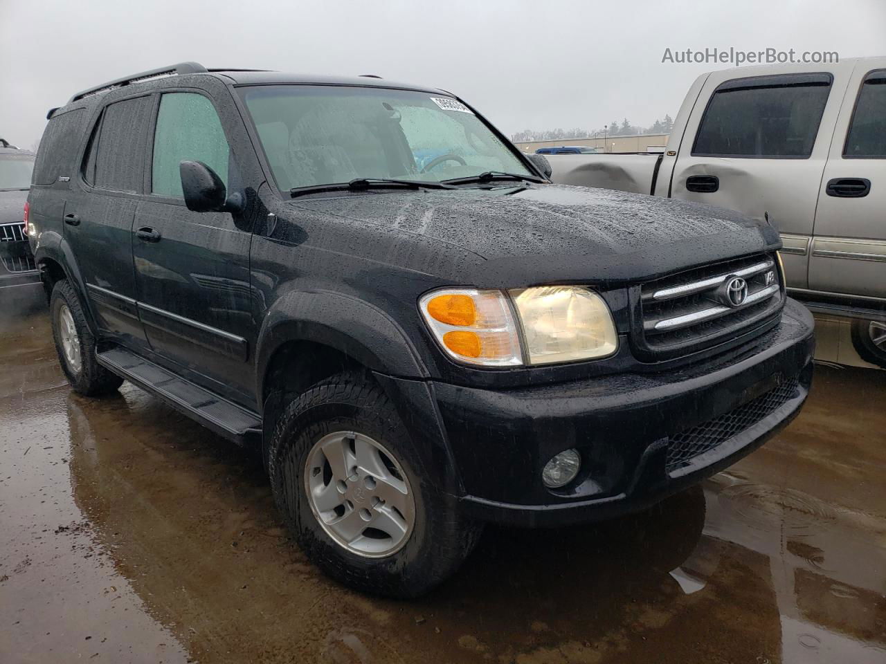 2002 Toyota Sequoia Limited Black vin: 5TDBT48A42S121859