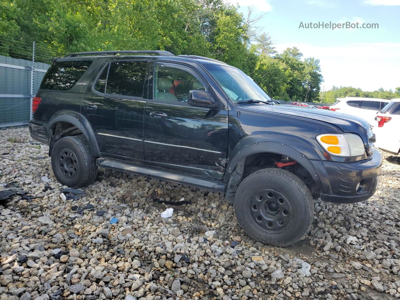 2002 Toyota Sequoia Limited Black vin: 5TDBT48A42S134126