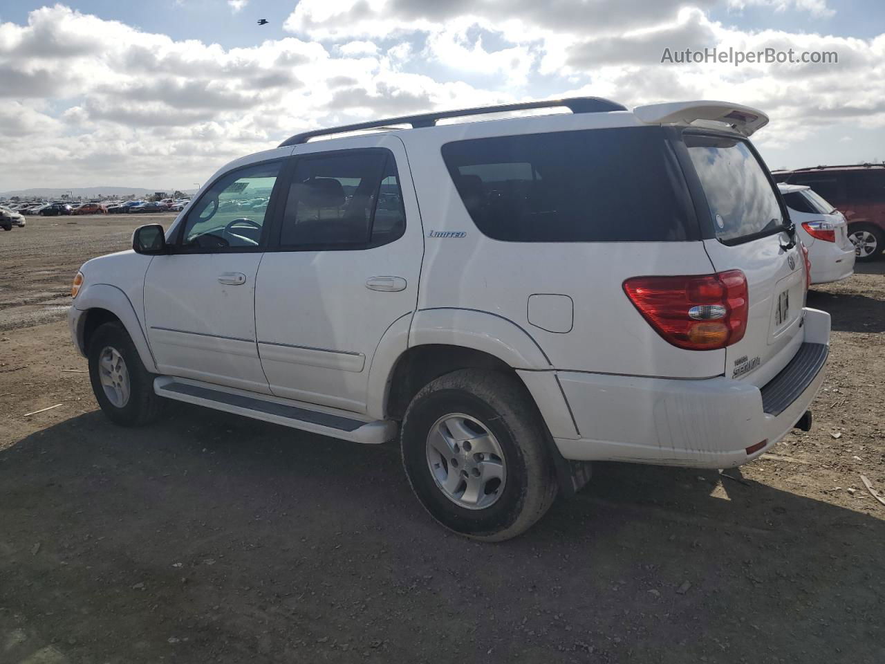 2002 Toyota Sequoia Limited White vin: 5TDBT48A52S061719