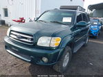 2002 Toyota Sequoia Limited Green vin: 5TDBT48A52S076480