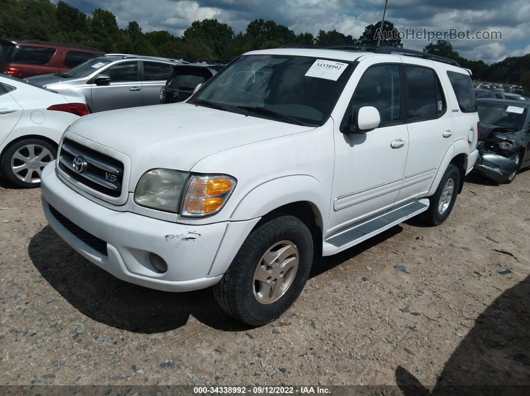 2002 Toyota Sequoia Limited Белый vin: 5TDBT48A52S096096