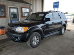 2002 Toyota Sequoia Limited Black vin: 5TDBT48A52S133115