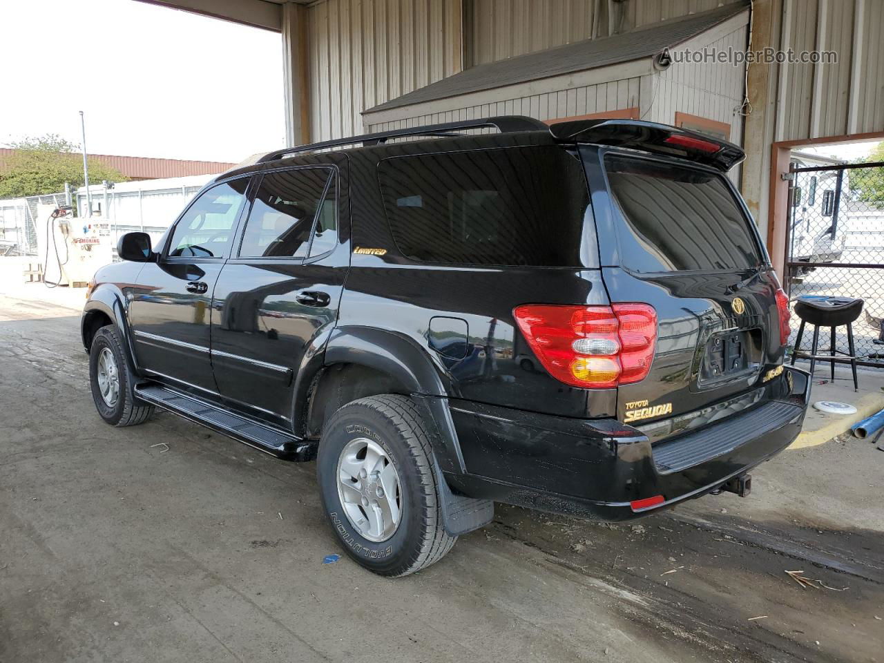 2002 Toyota Sequoia Limited Black vin: 5TDBT48A52S133115