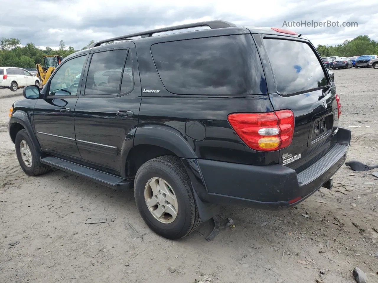 2002 Toyota Sequoia Limited Black vin: 5TDBT48A52S134555