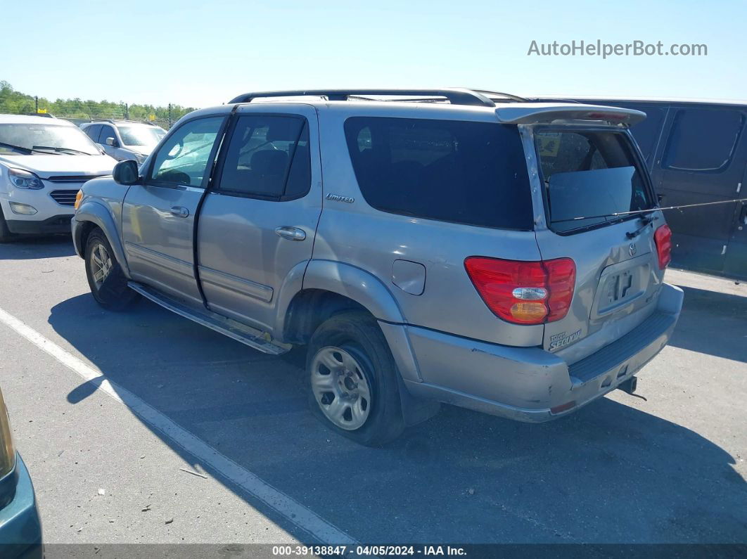 2002 Toyota Sequoia Limited V8 Silver vin: 5TDBT48A62S082661