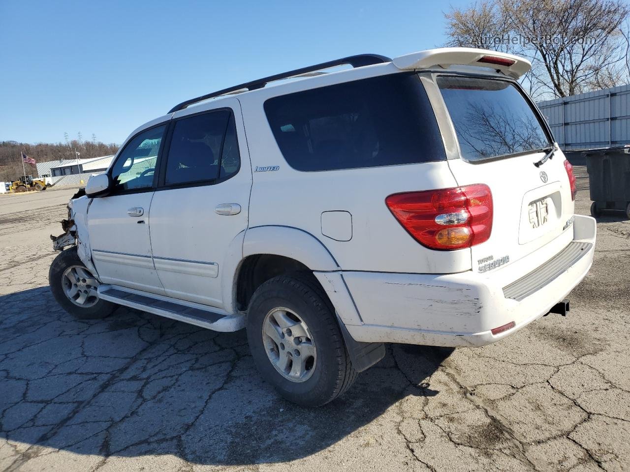 2002 Toyota Sequoia Limited White vin: 5TDBT48A72S074021