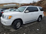 2002 Toyota Sequoia Limited White vin: 5TDBT48A72S074486