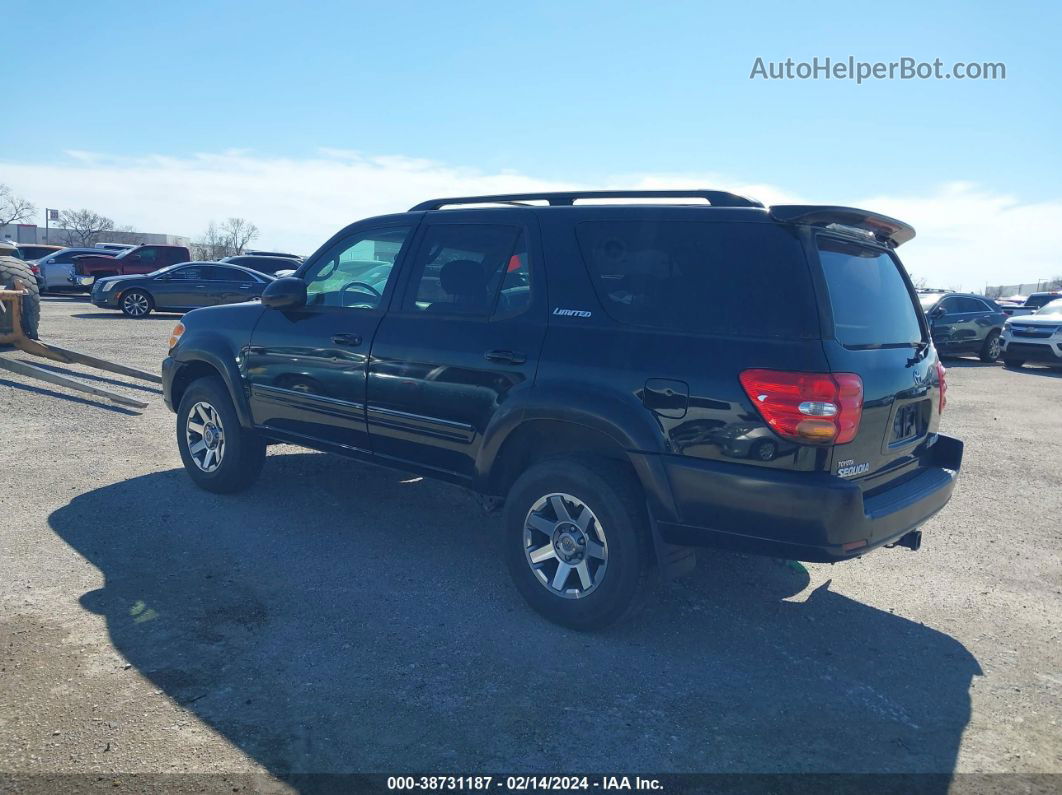 2002 Toyota Sequoia Limited V8 Black vin: 5TDBT48A82S072536