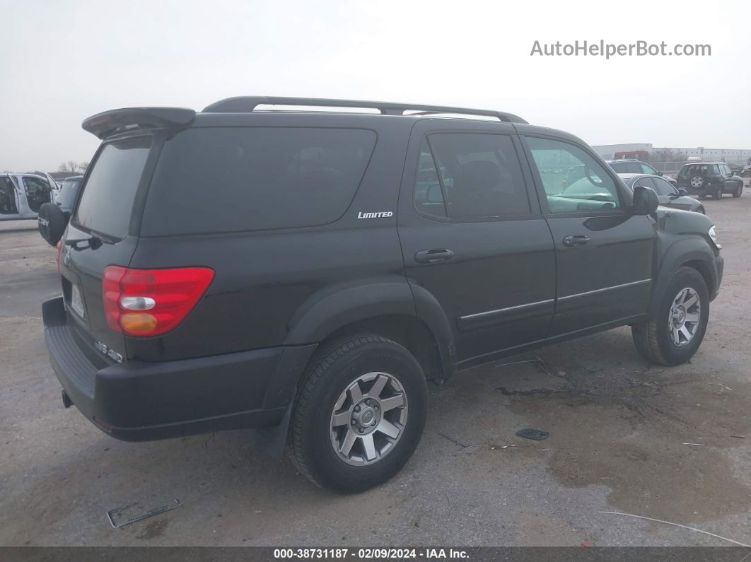 2002 Toyota Sequoia Limited V8 Black vin: 5TDBT48A82S072536