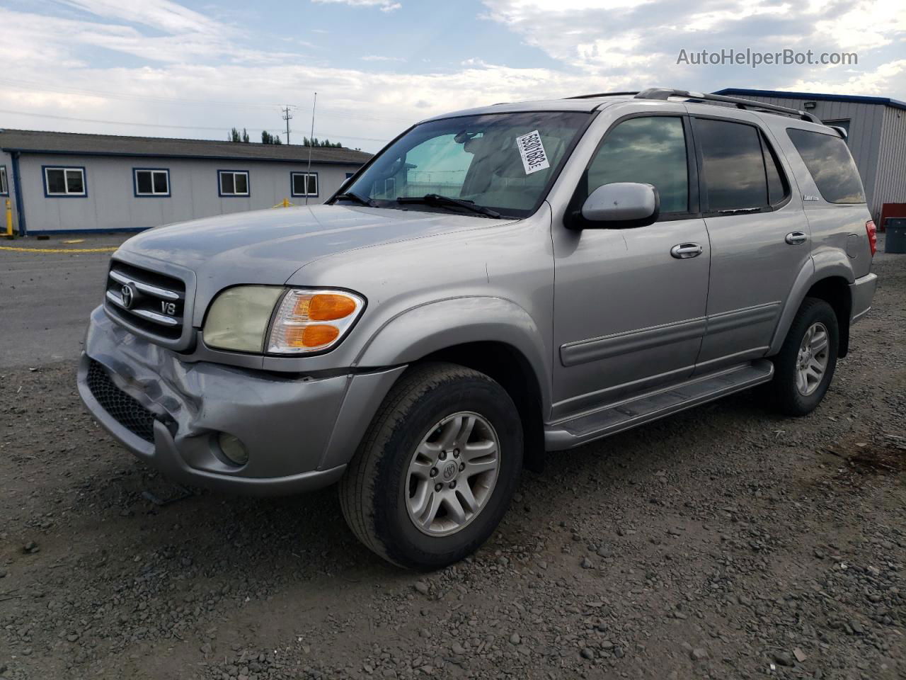 2002 Toyota Sequoia Limited Серебряный vin: 5TDBT48A82S075145