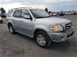 2002 Toyota Sequoia Limited Silver vin: 5TDBT48A82S075145