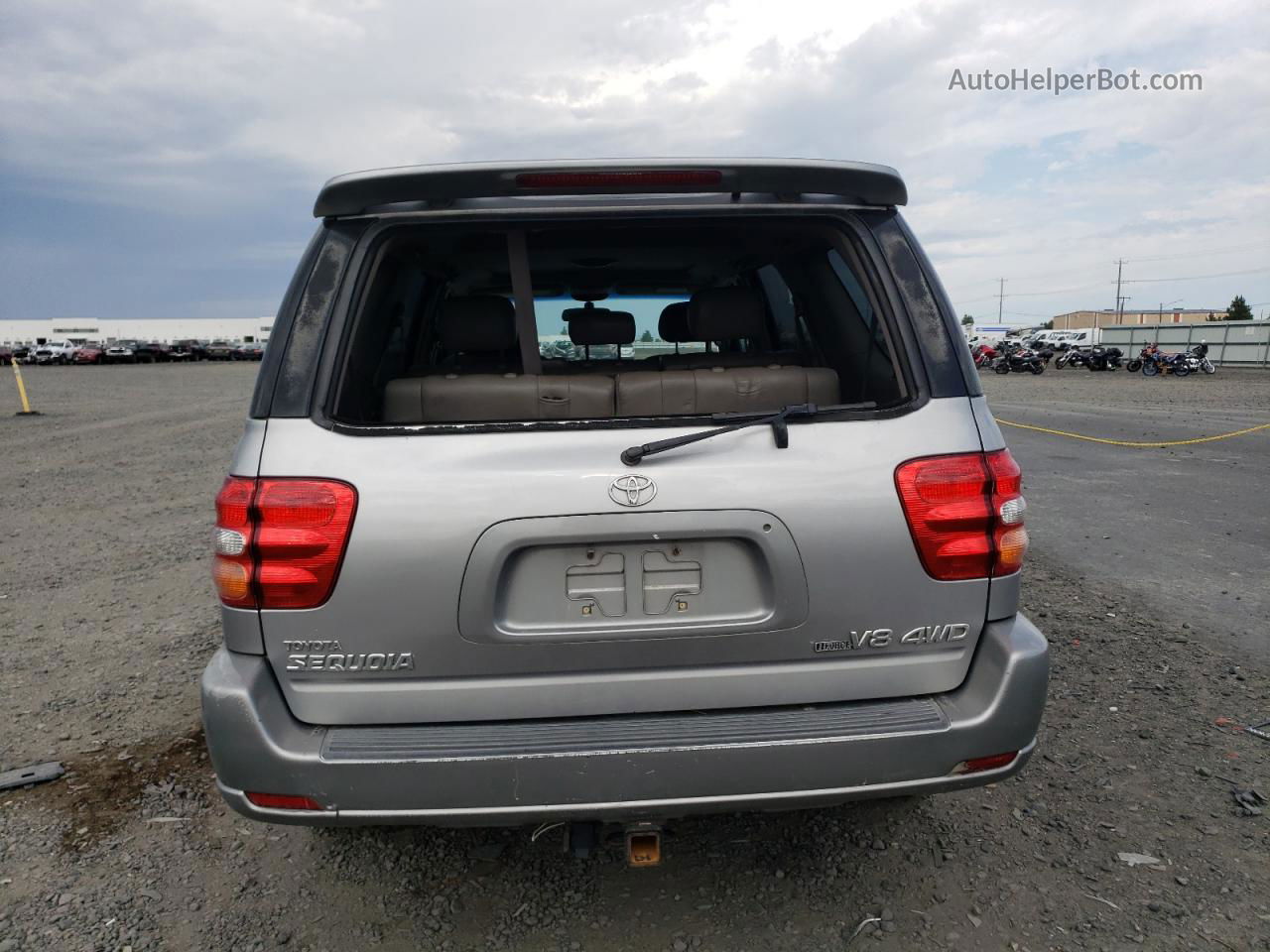 2002 Toyota Sequoia Limited Silver vin: 5TDBT48A82S075145