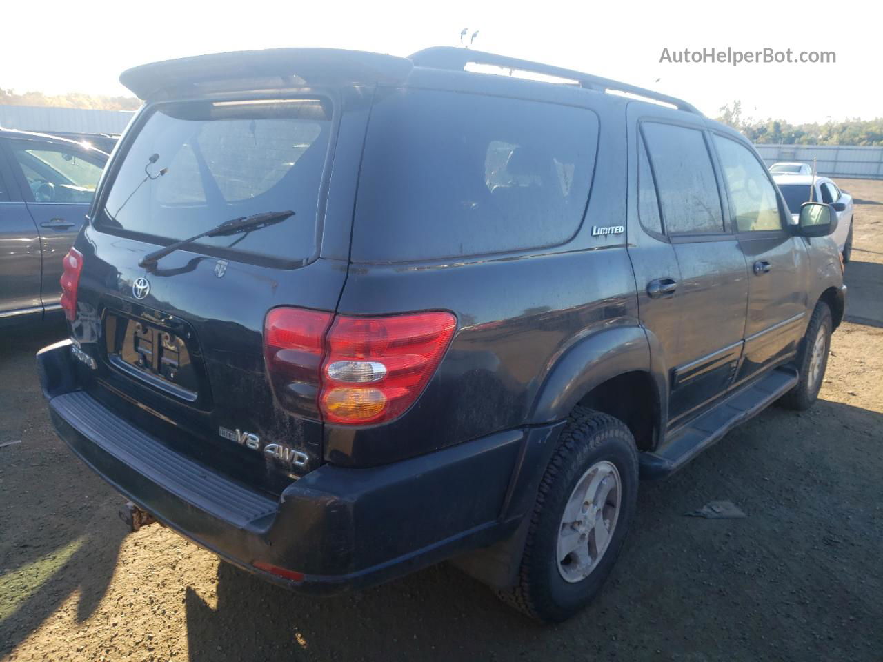 2002 Toyota Sequoia Limited Black vin: 5TDBT48A82S076778