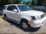 2002 Toyota Sequoia Limited V8 White vin: 5TDBT48A92S058757