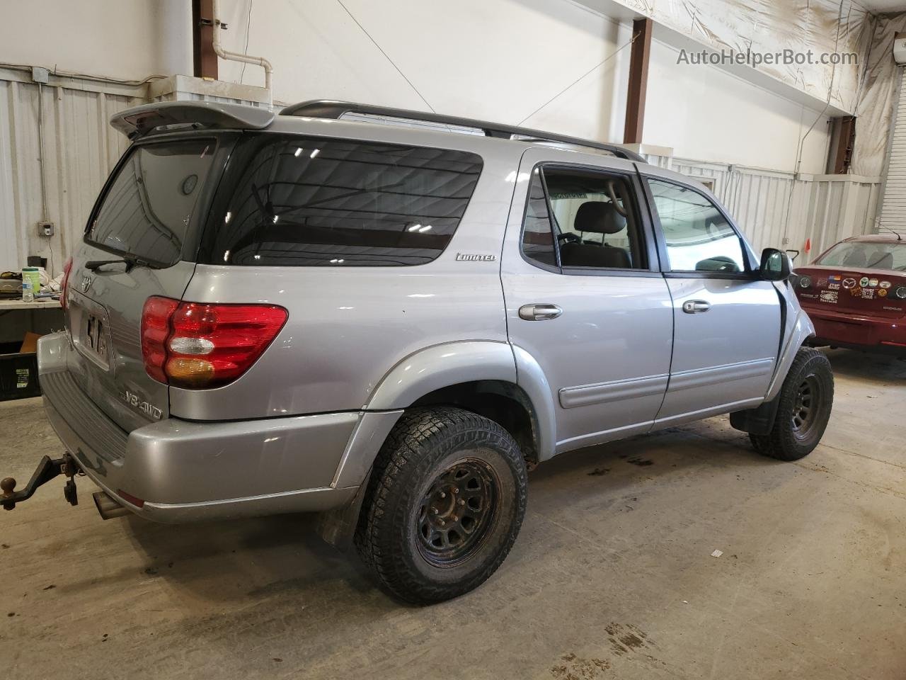 2002 Toyota Sequoia Limited Silver vin: 5TDBT48A92S062968