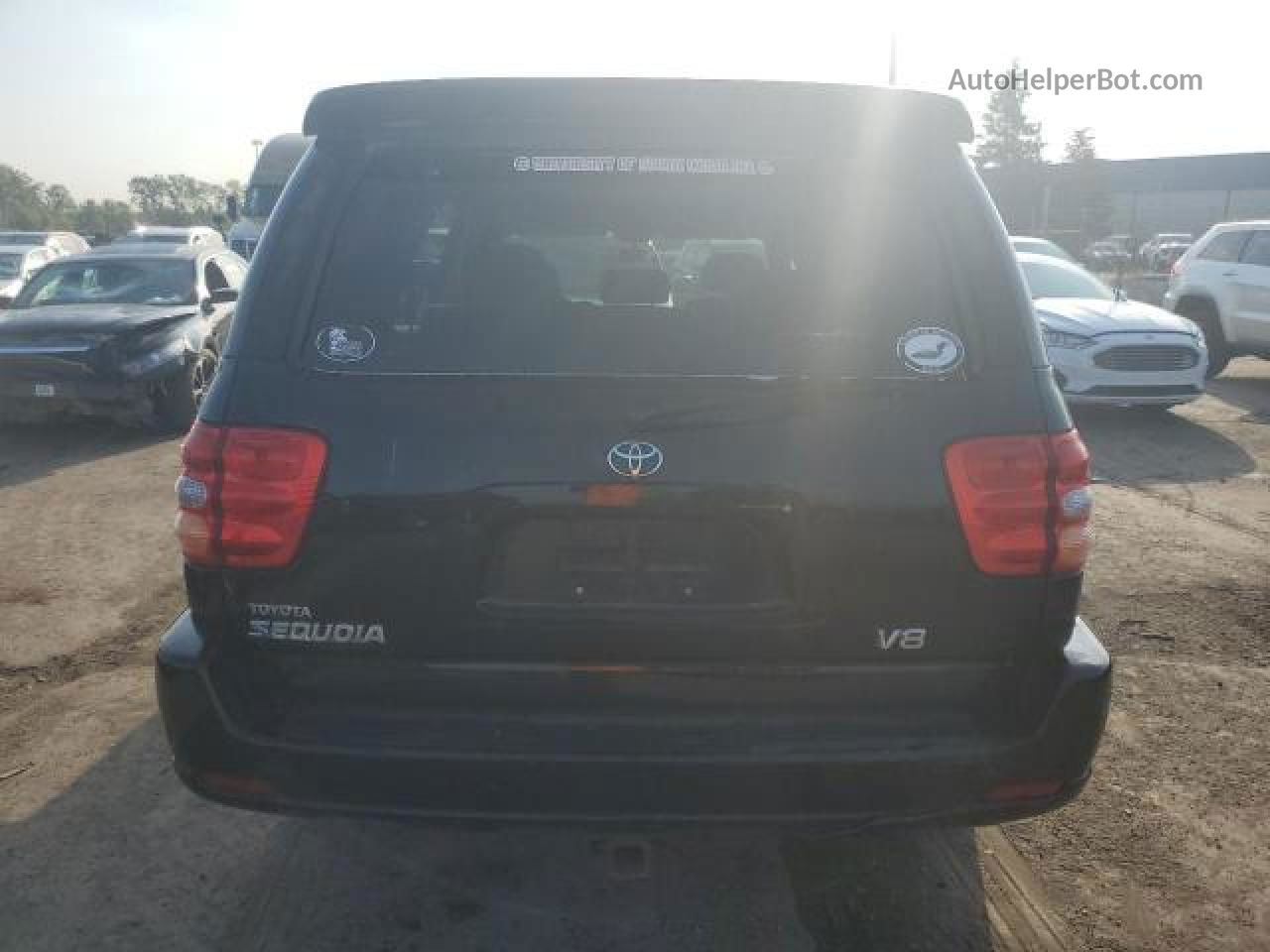 2002 Toyota Sequoia Limited Черный vin: 5TDBT48A92S068253