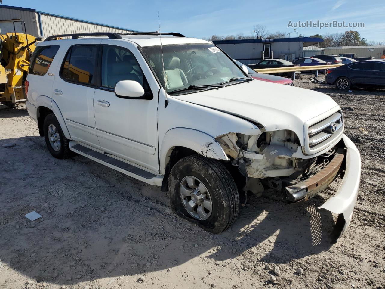 2002 Toyota Sequoia Limited White vin: 5TDBT48A92S071699