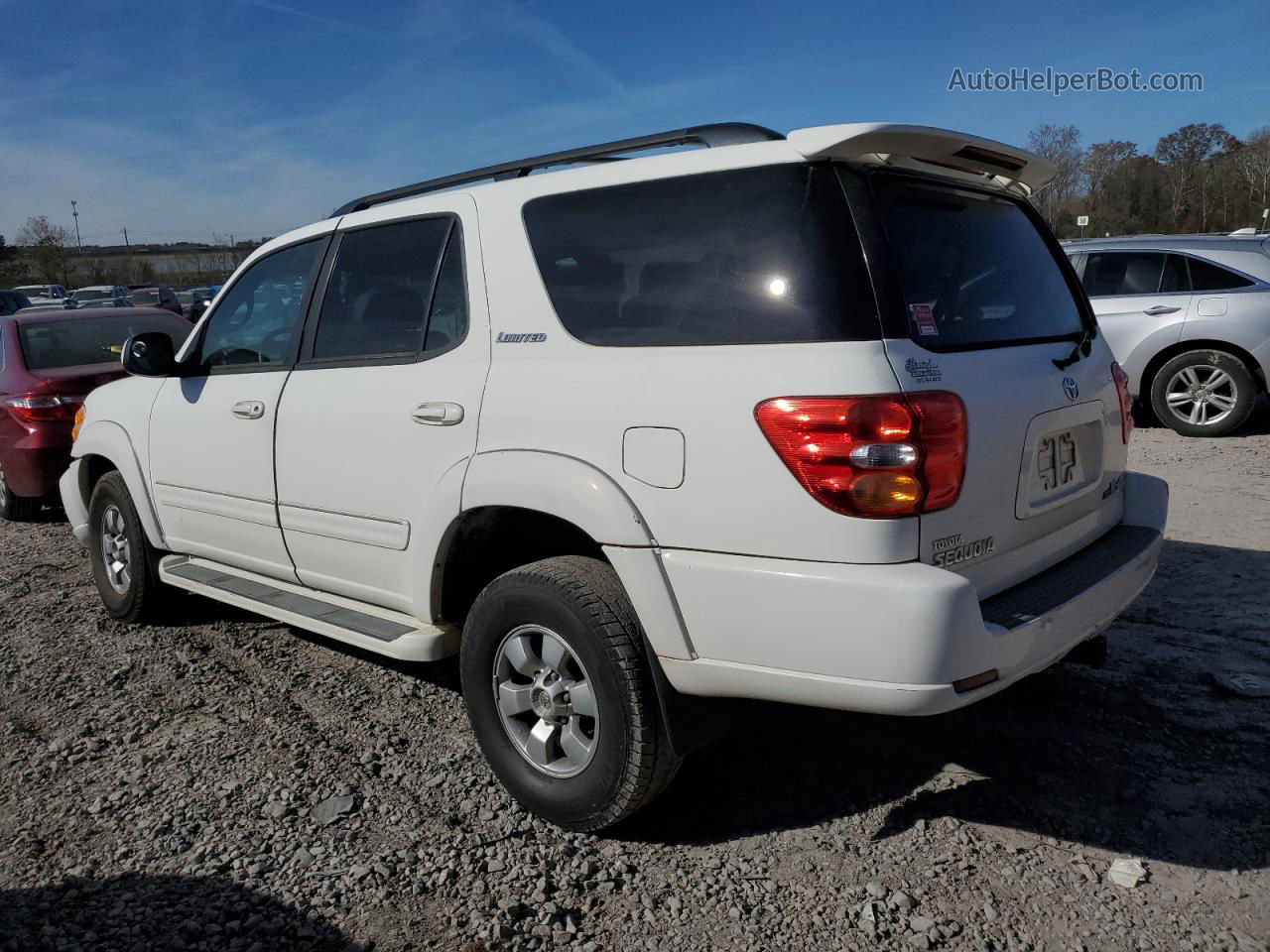 2002 Toyota Sequoia Limited Белый vin: 5TDBT48A92S071699