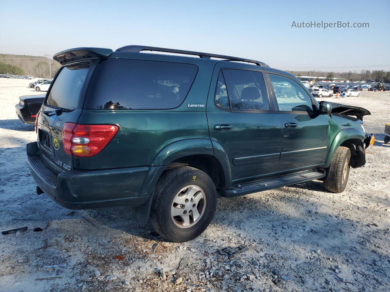 2002 Toyota Sequoia Limited Green vin: 5TDBT48A92S098448