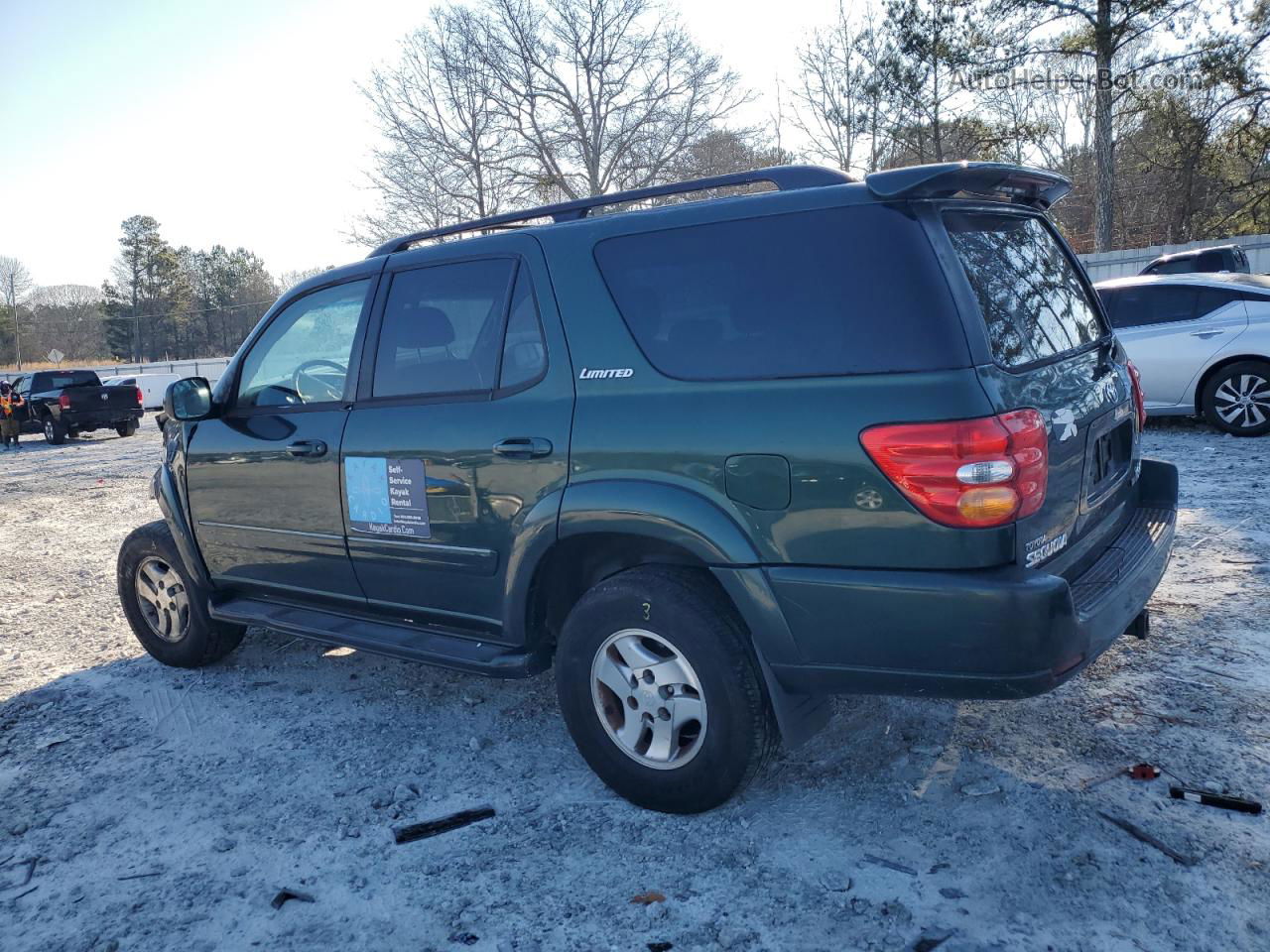 2002 Toyota Sequoia Limited Green vin: 5TDBT48A92S098448