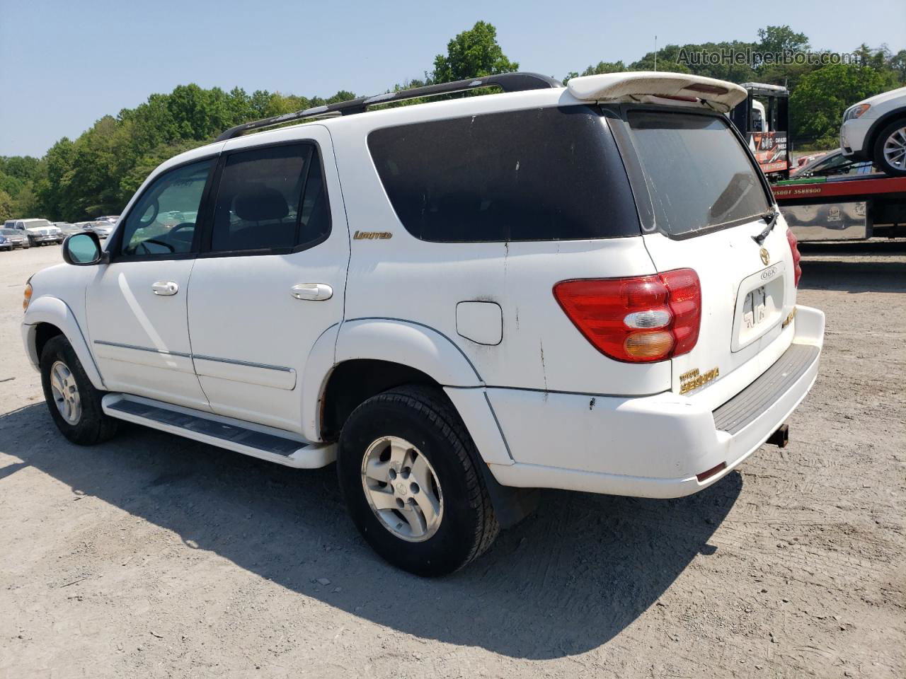 2002 Toyota Sequoia Limited White vin: 5TDBT48A92S104426