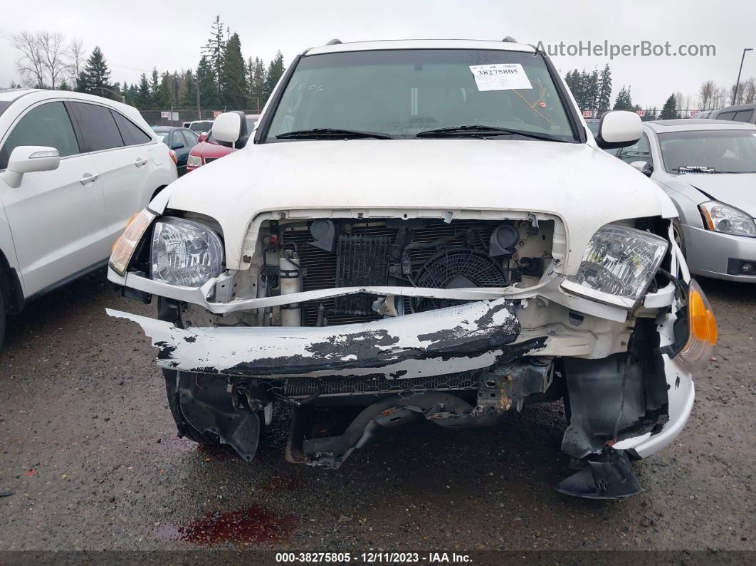 2002 Toyota Sequoia Limited White vin: 5TDBT48AX2S072523