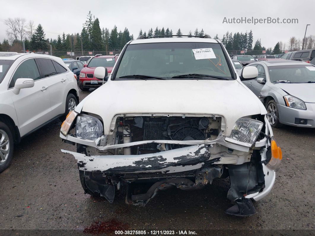 2002 Toyota Sequoia Limited White vin: 5TDBT48AX2S072523