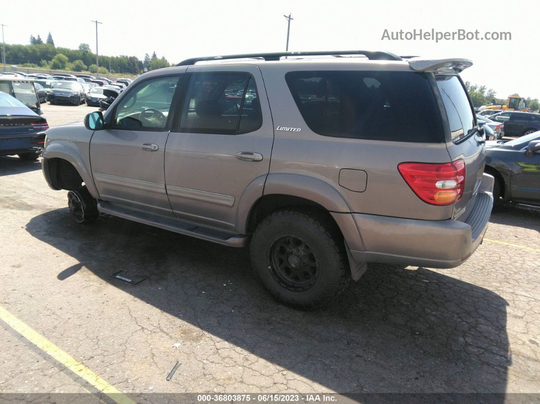 2002 Toyota Sequoia Limited Silver vin: 5TDBT48AX2S082663