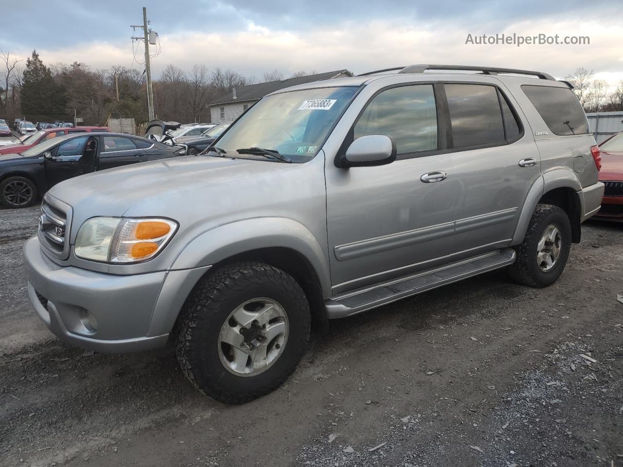 2002 Toyota Sequoia Limited Silver vin: 5TDBT48AX2S110851
