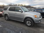 2002 Toyota Sequoia Limited Silver vin: 5TDBT48AX2S110851