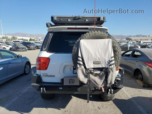 2002 Toyota Sequoia Limited White vin: 5TDBT48AX2S129948