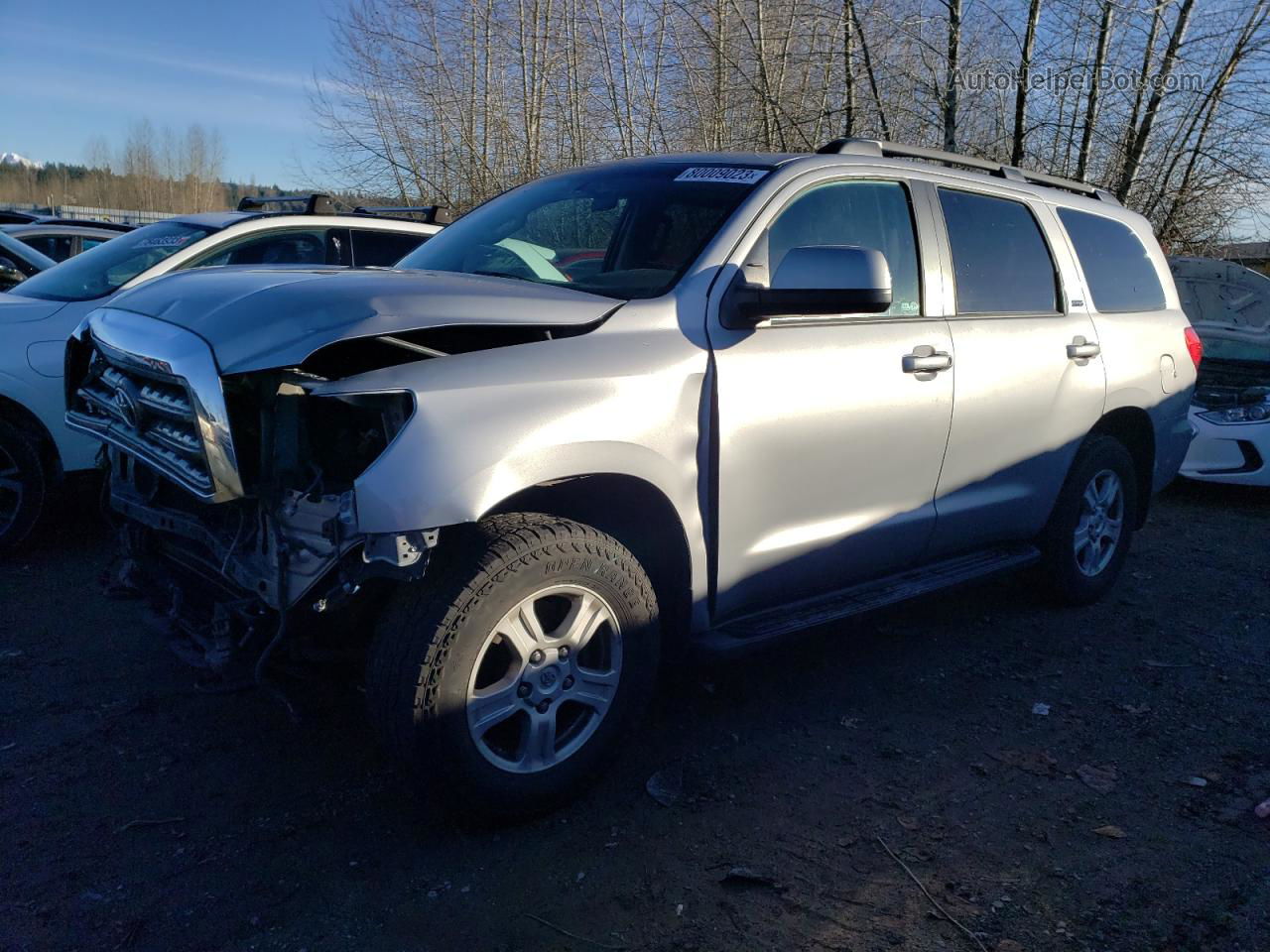 2016 Toyota Sequoia Sr5 Silver vin: 5TDBW5G18GS133423